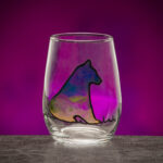 Bear stemless 6oz glass