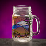 Mountain Camping Mason Jar