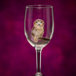 Owl Wine Glass