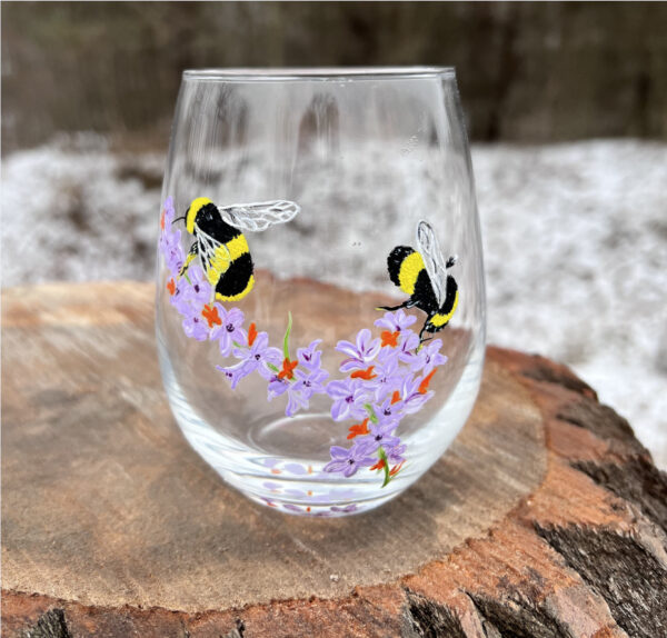 bee stemless wine glass Bee stemless wine glass