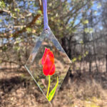 Closed Red Rose Suncatcher