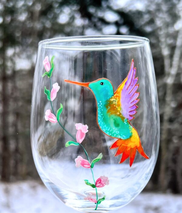 IMG_0839 Hummingbird Wine Glass - Image 2
