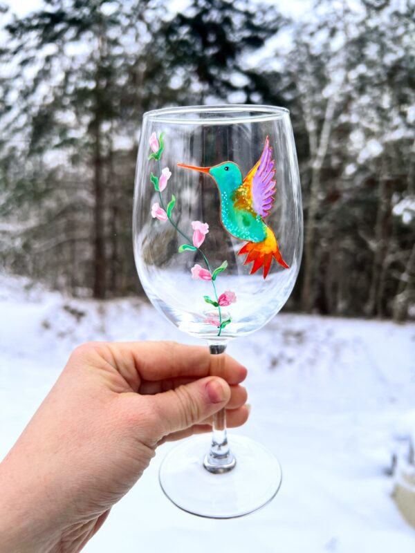 IMG_0839 full Hummingbird Wine Glass - Image 1