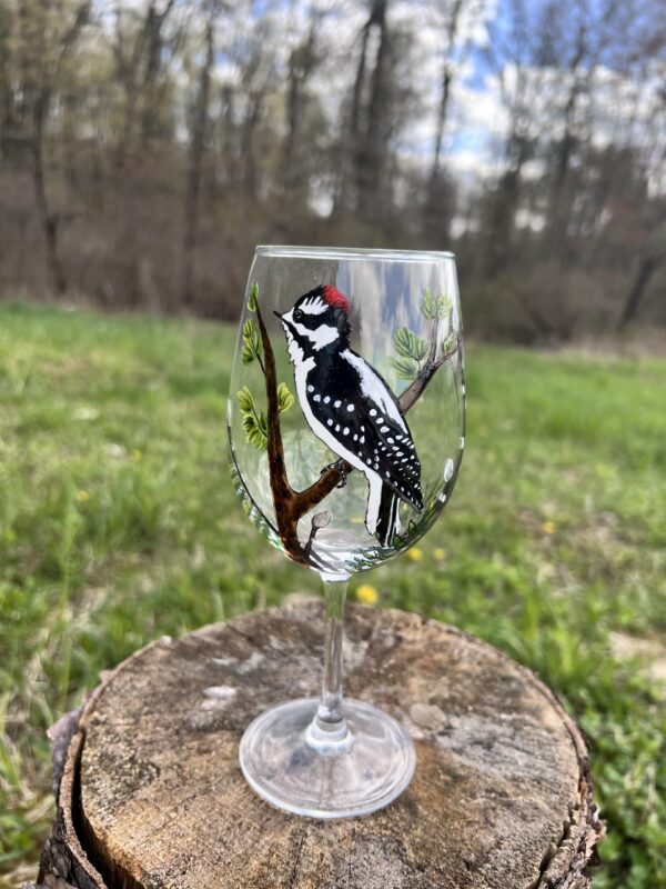 Woodpecker Wine Glass - Image 1